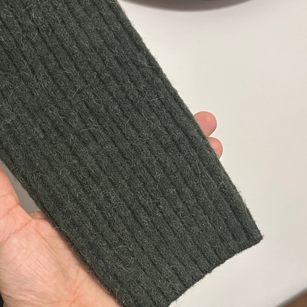 Elegant Dark Green Sweater Dress - Picture 5 of 6